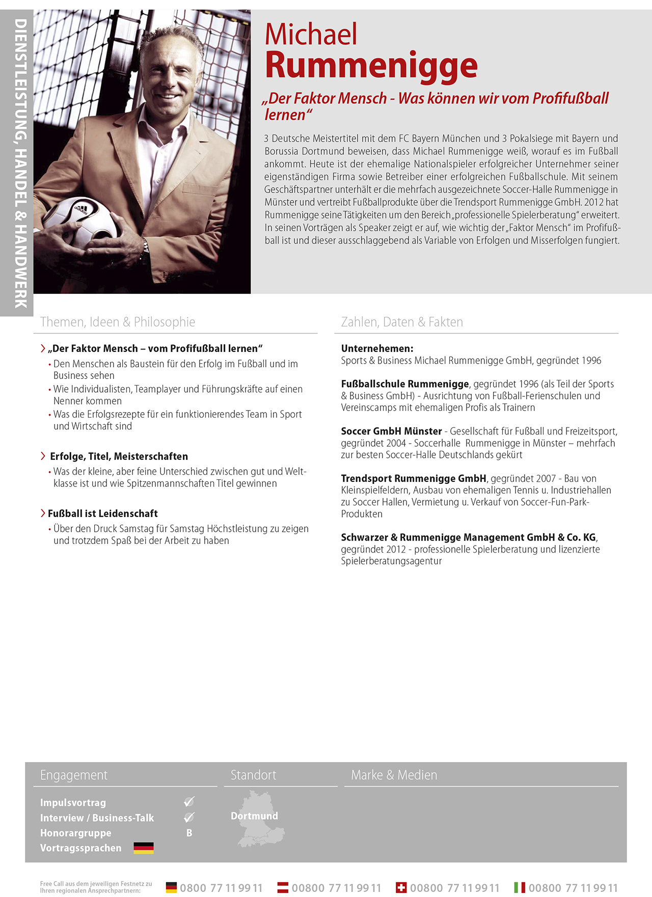 Michael Rummenigges Profil bei Speakers Excellence Deutschland