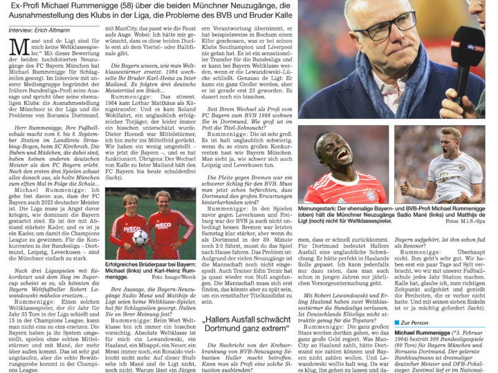Michael Rummenigge zu den Neuzugängen beim FC Bayern München